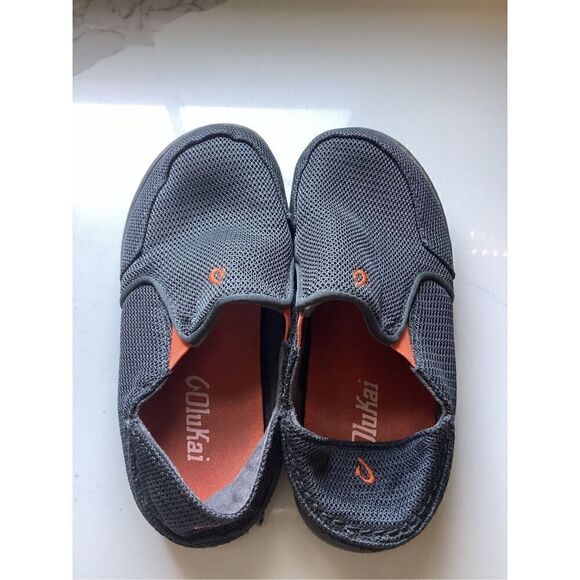 Olukai Boys Nohea Mesh Slip On Shoes Sz 13 Gray - Picture 3 of 7